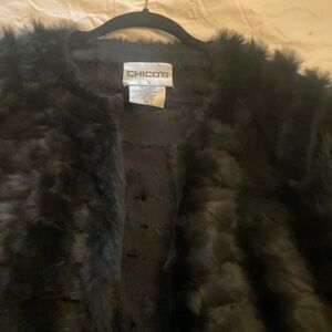 NWOT Chico's 3 Fur black jacket. Excellent Retail $248 - 14-16 XL - SOLD 12/12